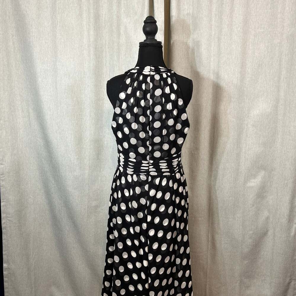 White House Black Market Polkadot Silk Sleeveless Dress - Picture 4 of 7